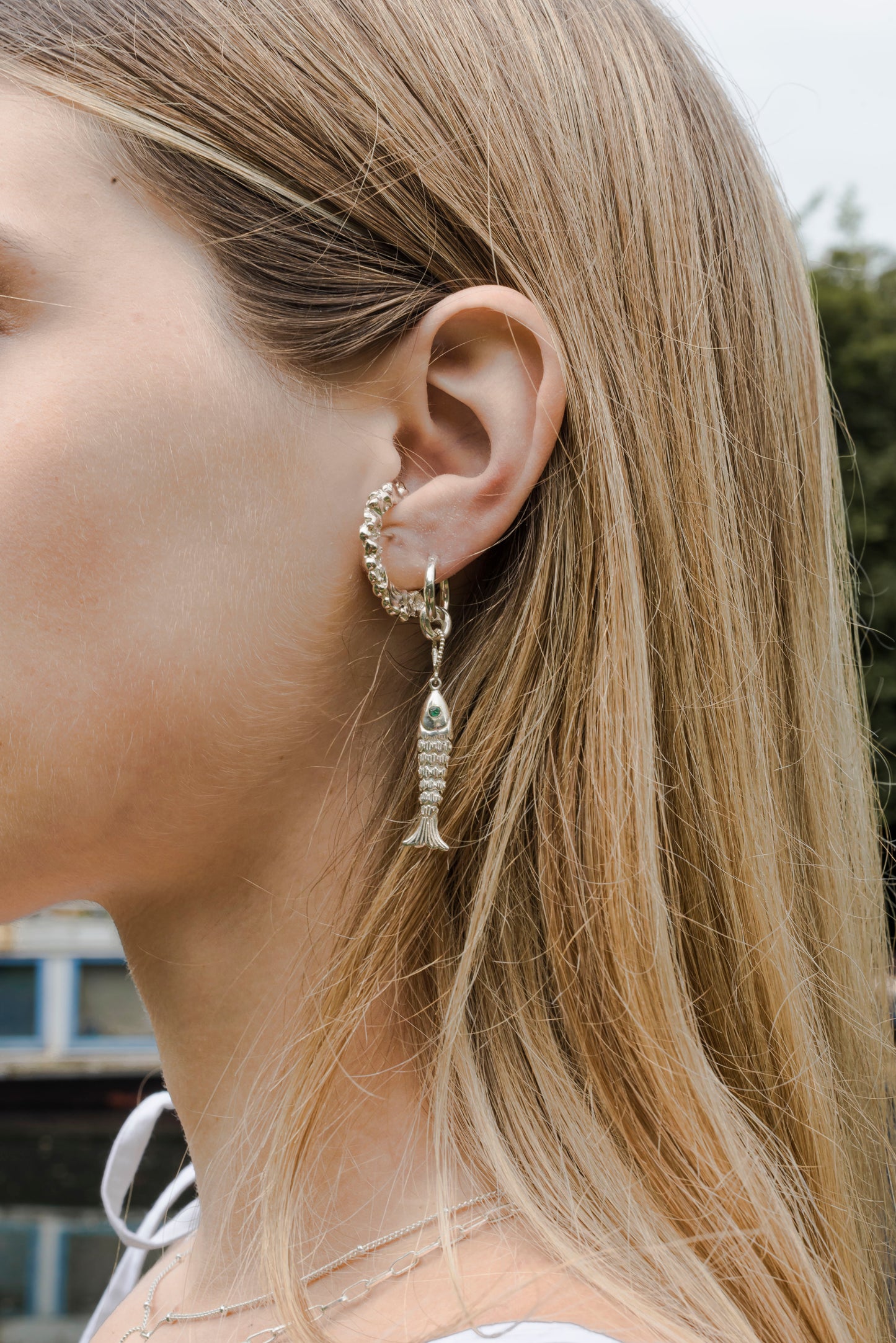 Worn Rock Studs Earrings