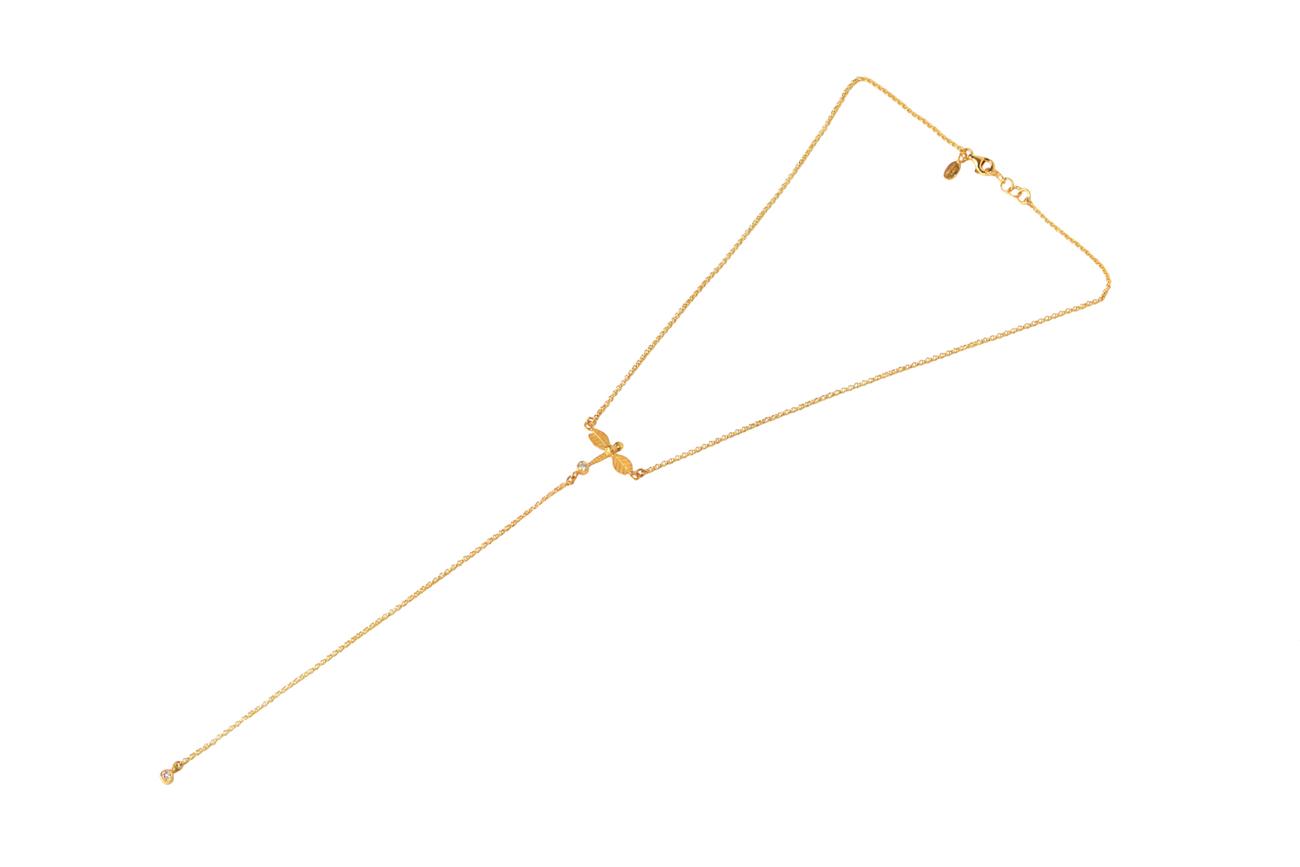 Dragonfly gold chain necklace