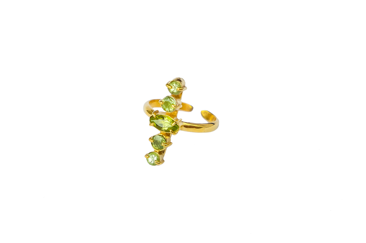 peridot gold ring adjustable size