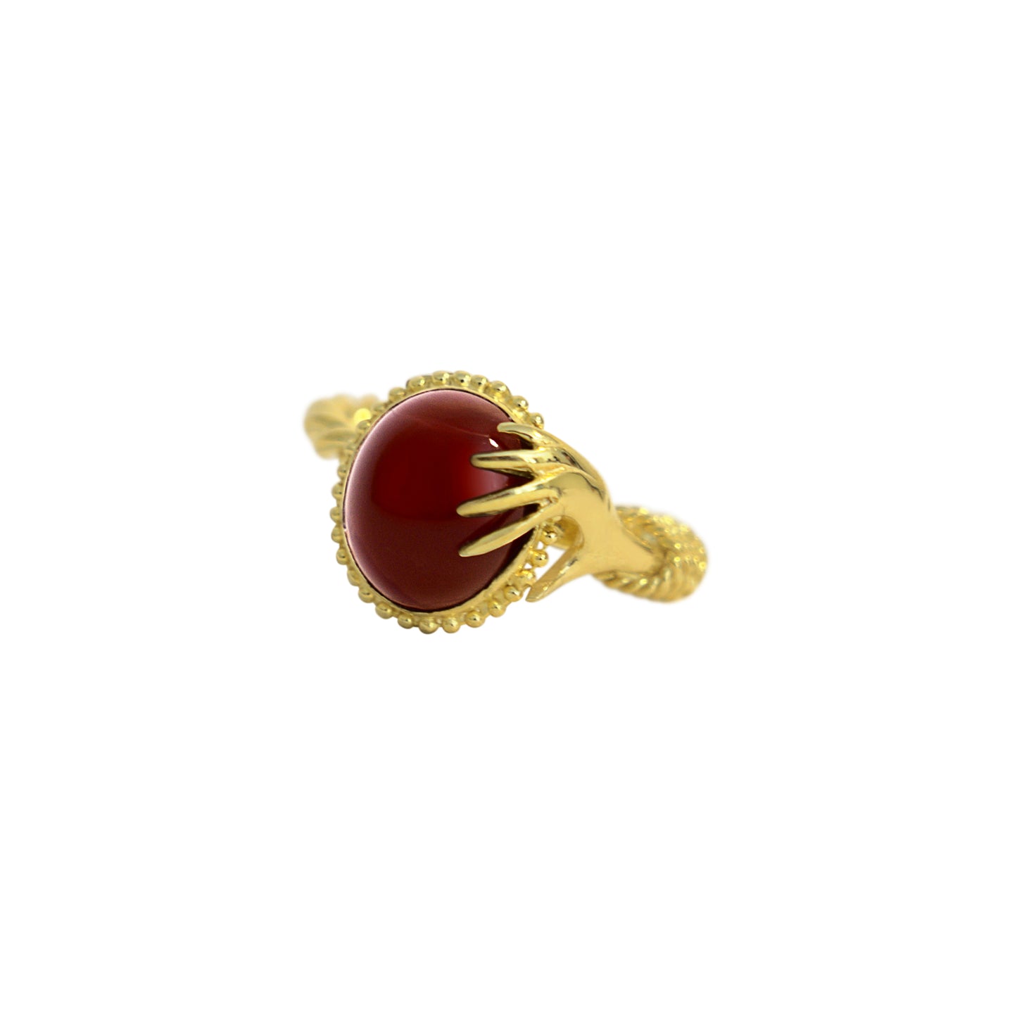 Handmade Ring with Red Agate