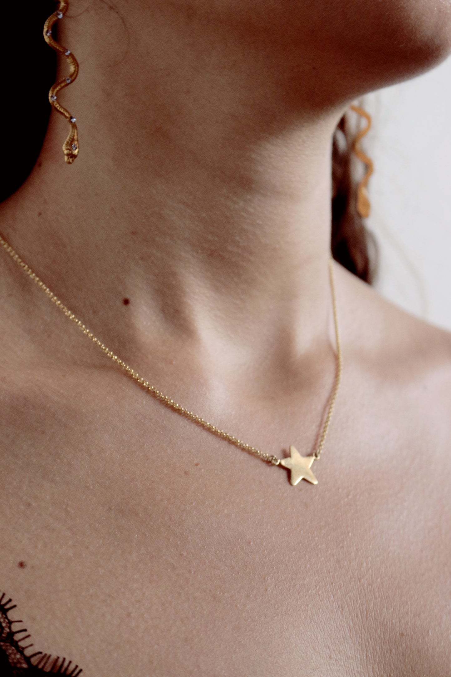 necklace on model