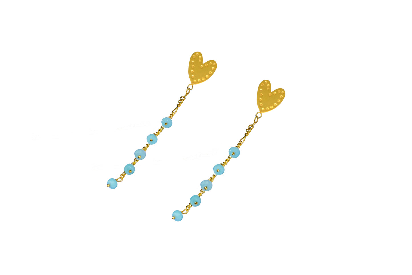 Ethnic Heart Amazonite Earrings