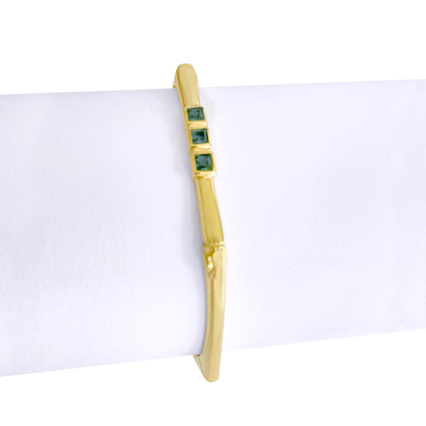 Green quartz bangle