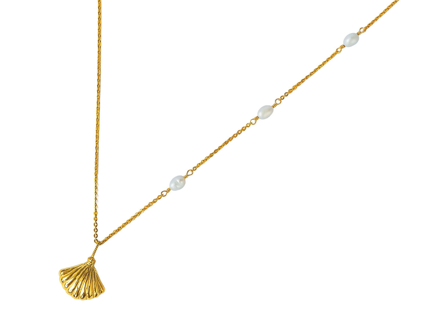 Collana di conchiglie e perle