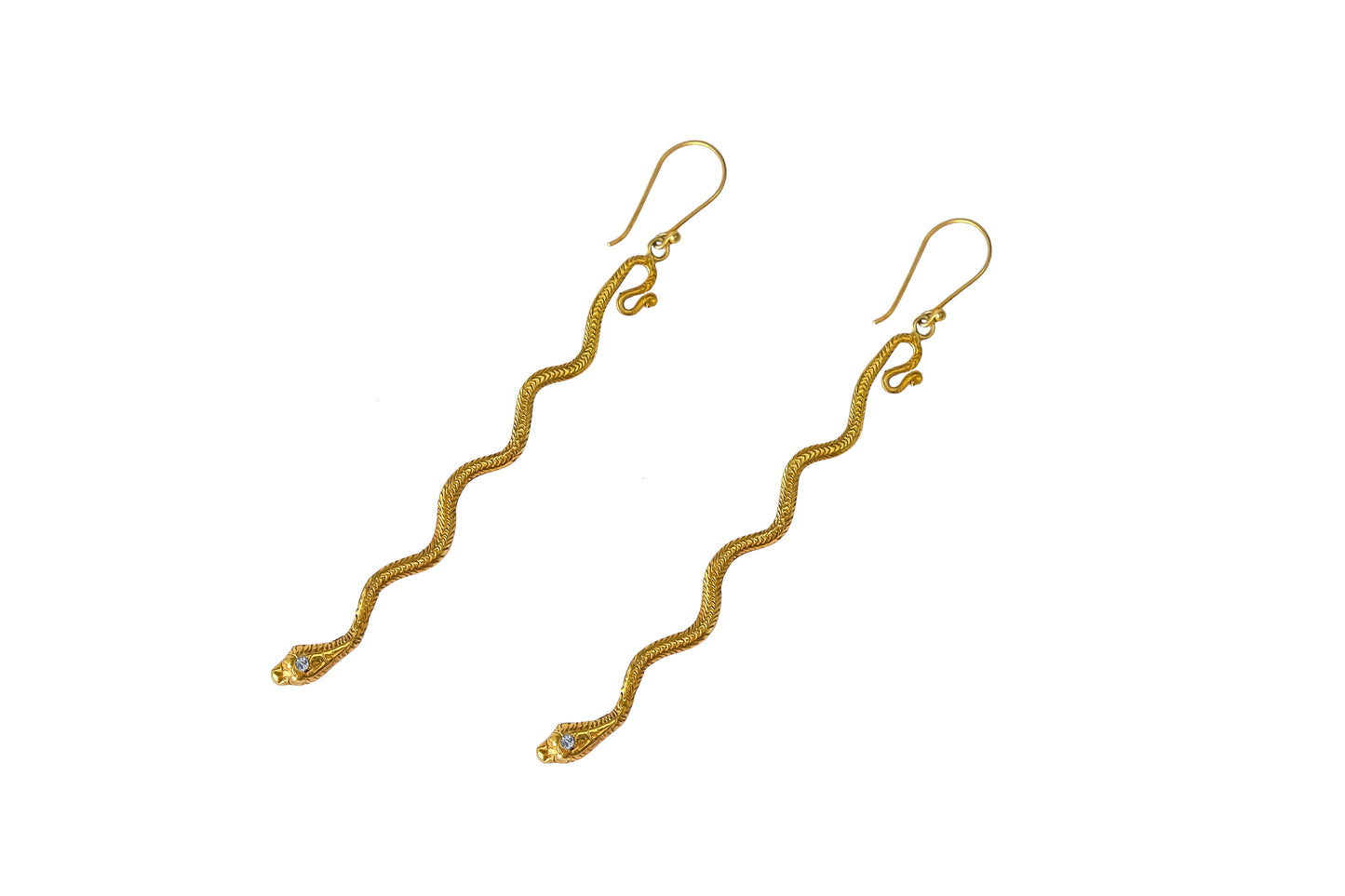 Gold Snake Earrings