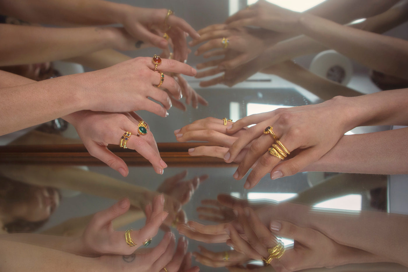 handmade gold rings London photoshoot