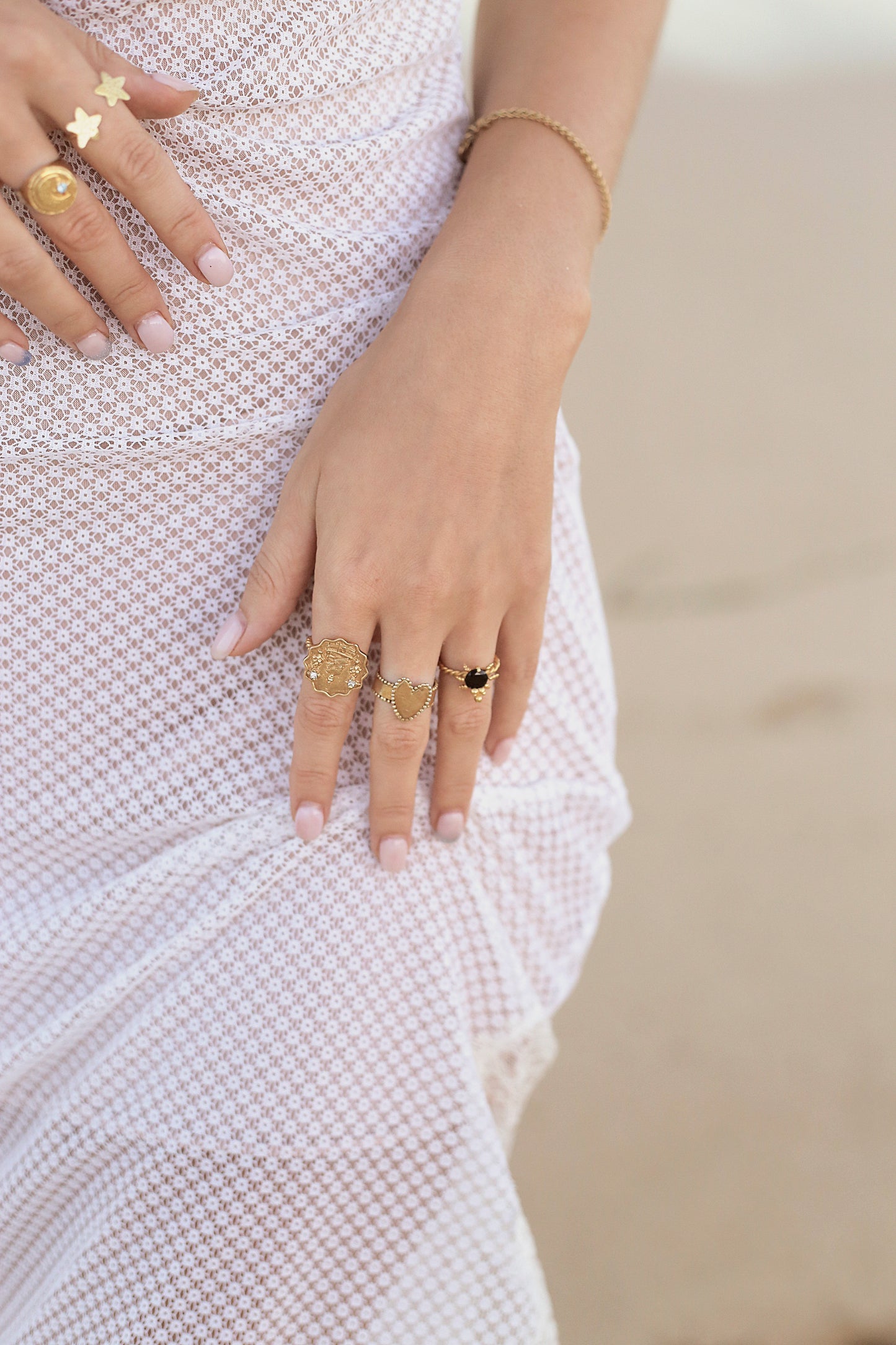 Black Spinel Spider Ring styling