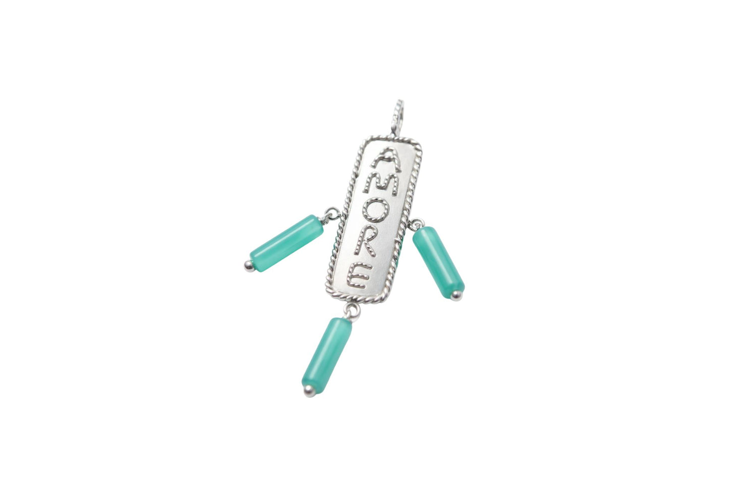 Amore Pendant – Green Agate