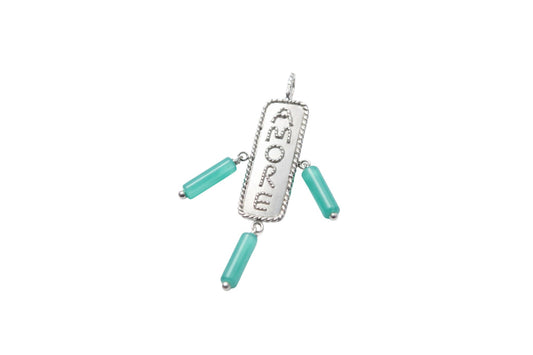 Amore Pendant – Green Agate