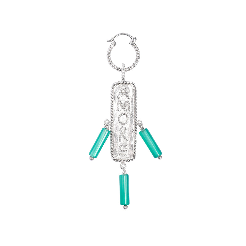 Amore Pendant – Green Agate