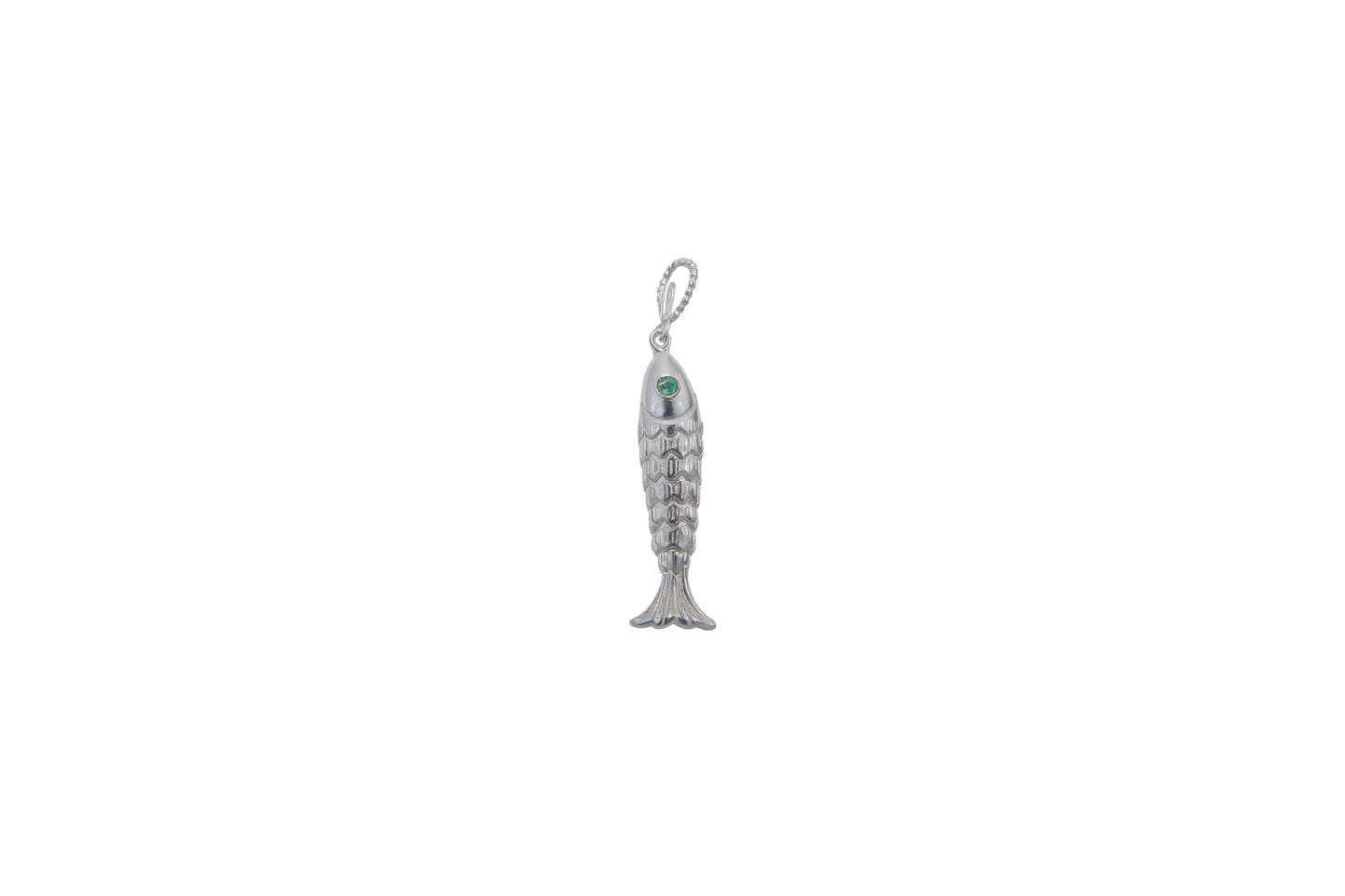 Emerald Eye Fish Pendant