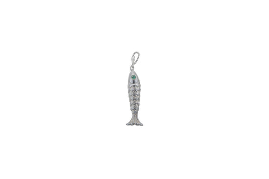 Emerald Eye Fish Pendant