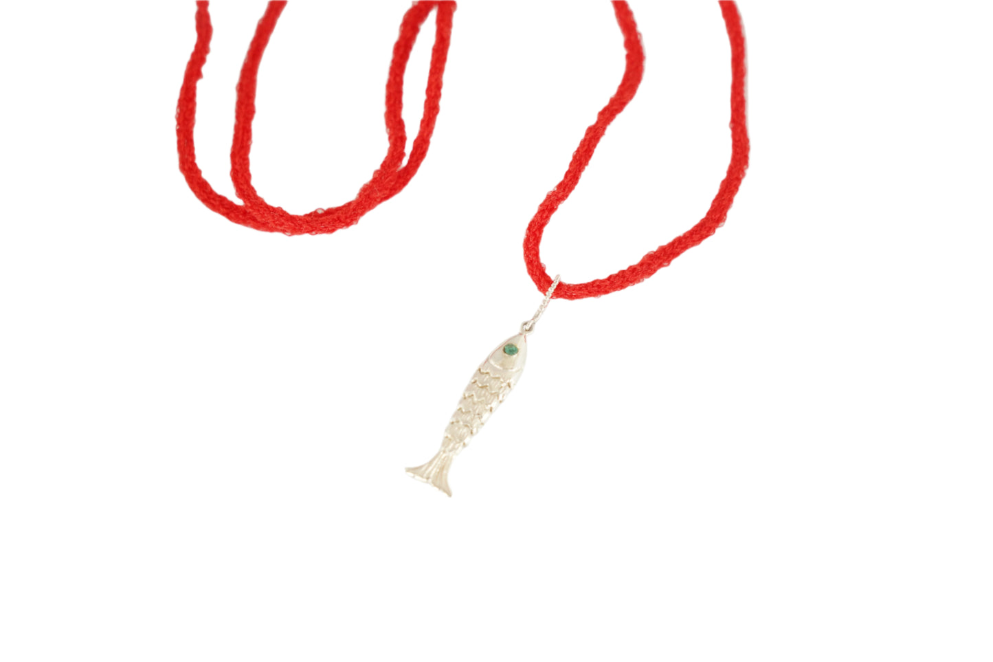Emerald Eye Fish Pendant