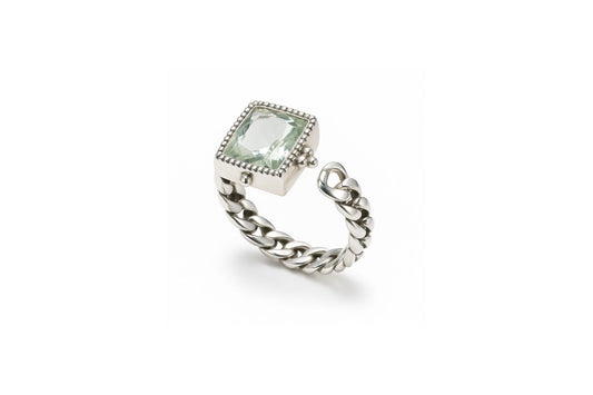 Luce Ring – Green Amethyst