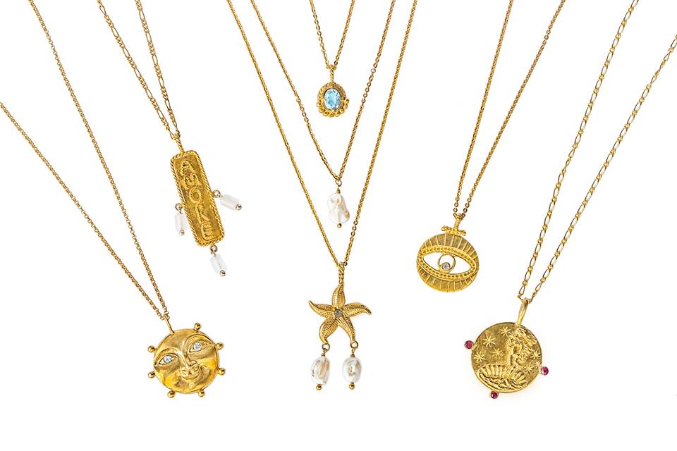 Bohemian gold necklaces