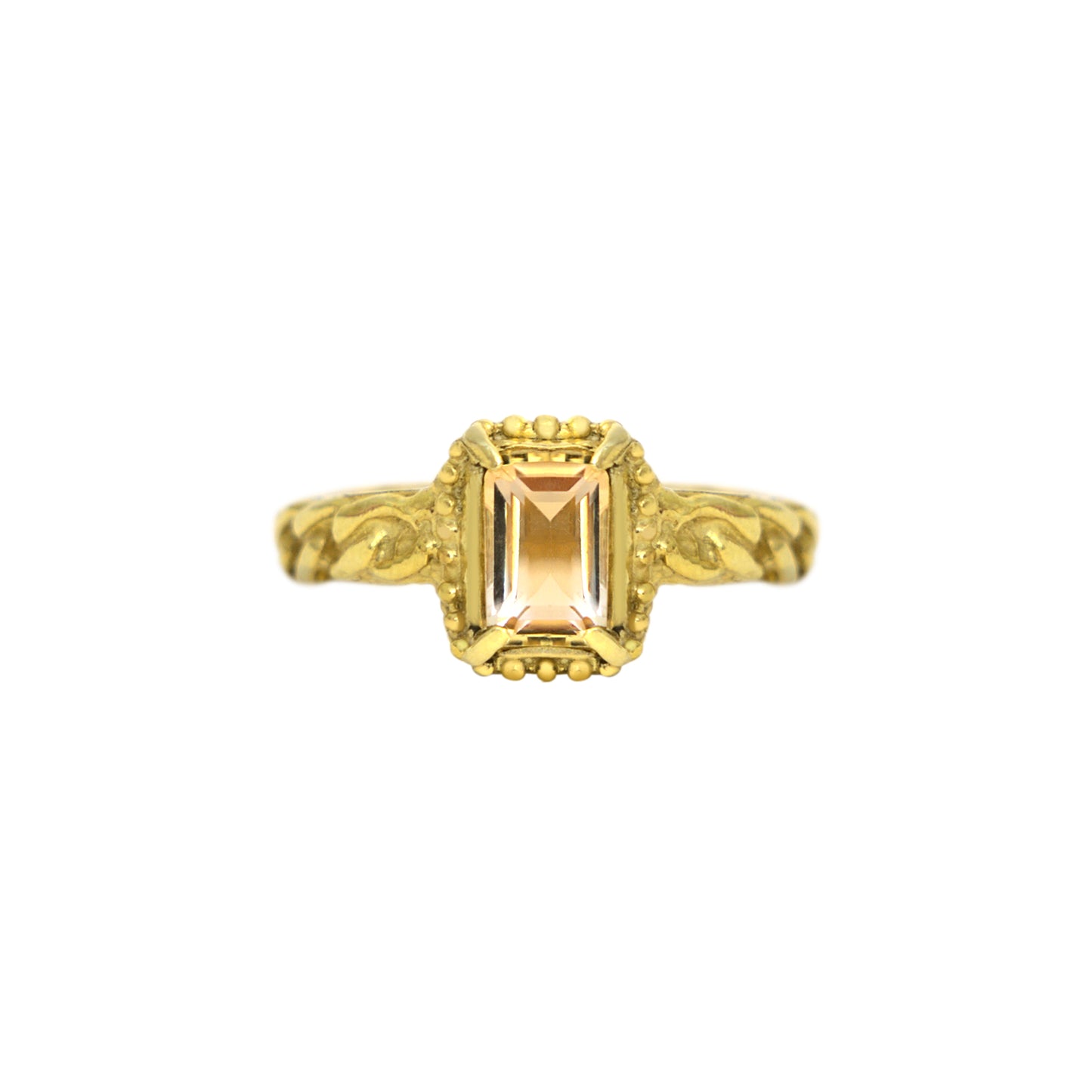 gold citrine stone ring