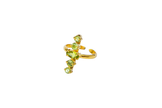  peridot gold ring adjustable size