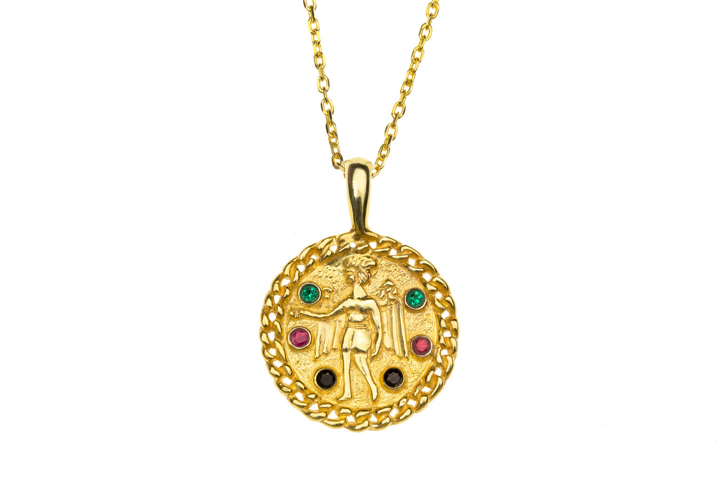 Gaia angel gold necklace