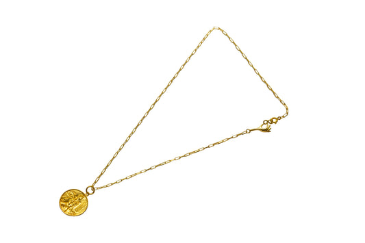 cleopatra gold medallion necklace