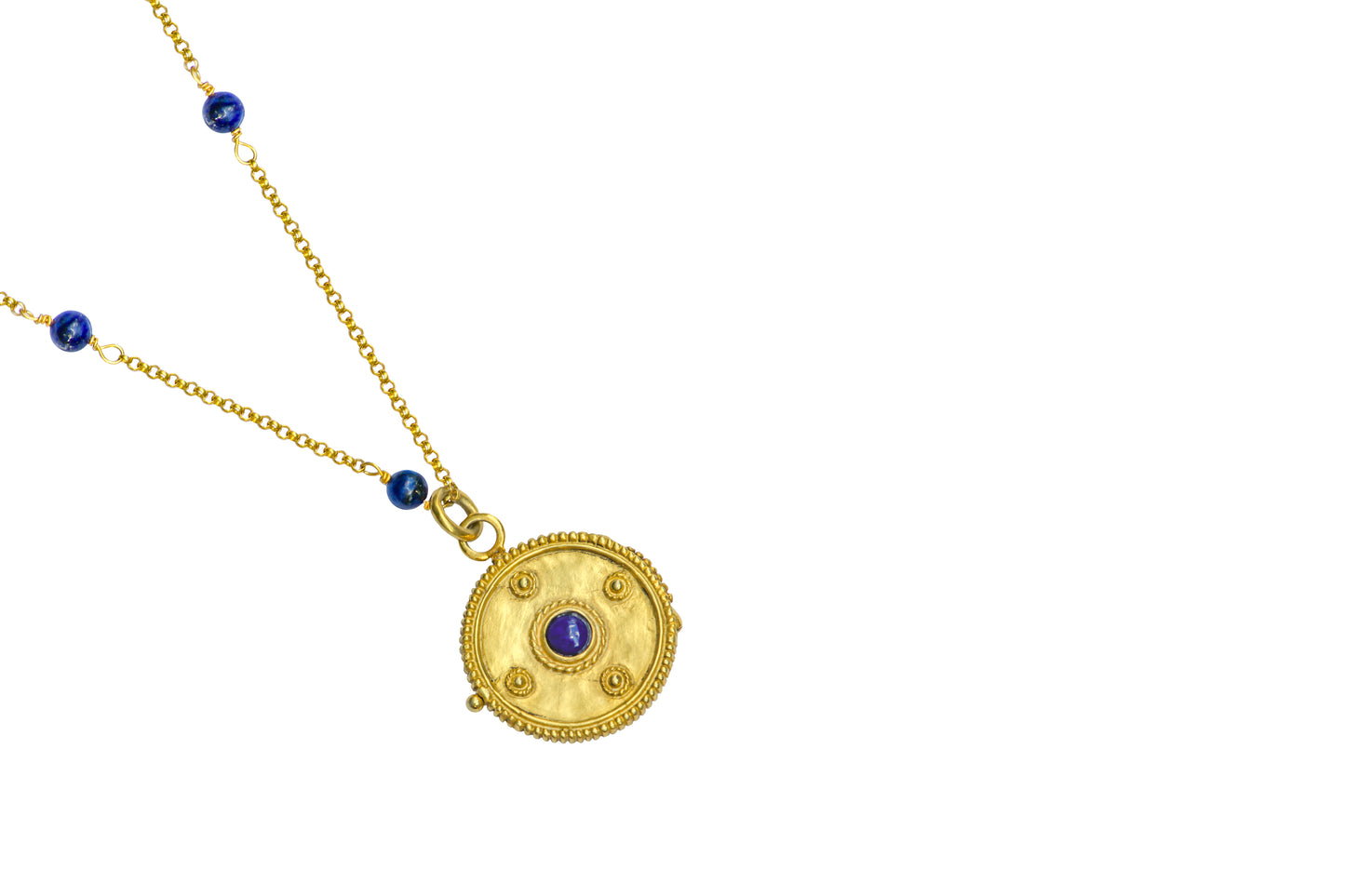 gold Medallion necklace details