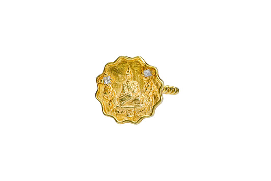 Buddha gold Ring handmade
